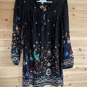 Hayden Nwt Black Floral Long